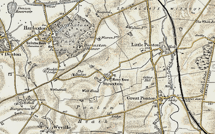 Old map of Stroxton in 1902-1903
