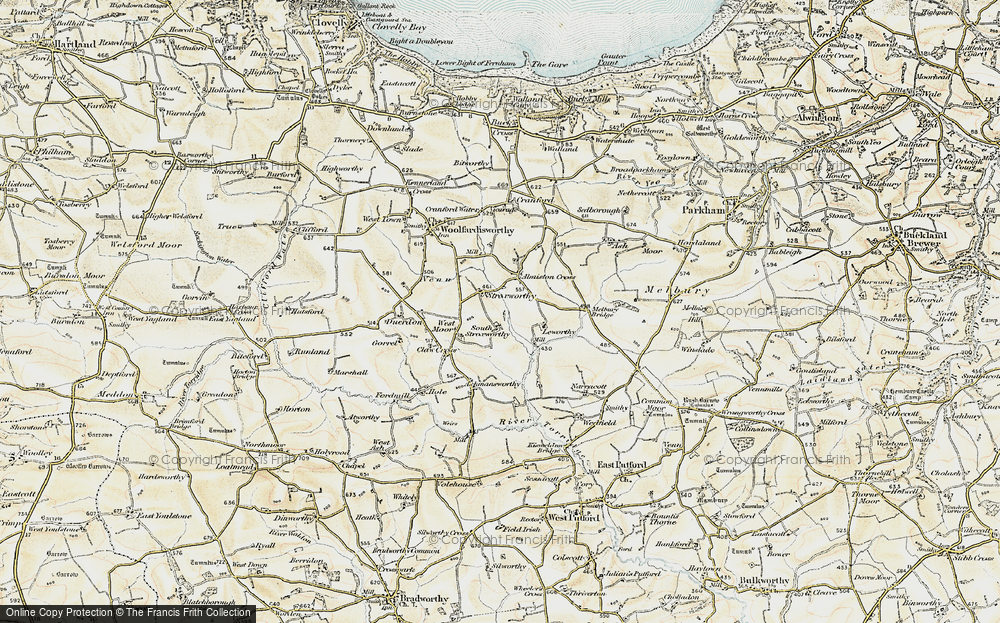 Old Map of Stroxworthy, 1900 in 1900