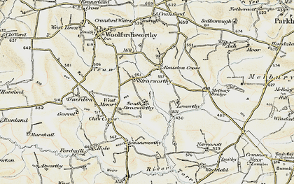 Old map of Stroxworthy in 1900