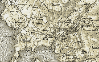 Old map of Struan in 1908-1909