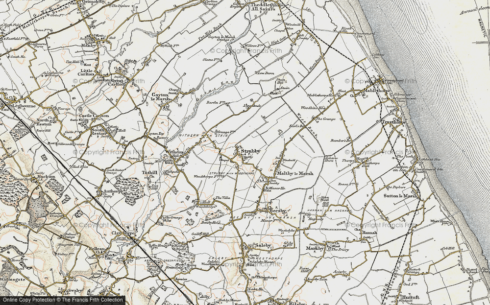 Old Map of Strubby, 1902-1903 in 1902-1903