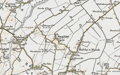 Old map of Strubby in 1902-1903