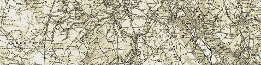 Old map of Strutherhill in 1904-1905