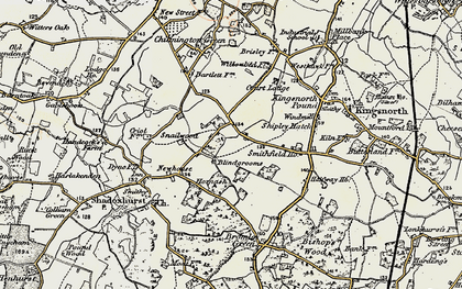 Old map of Blindgrooms in 1897-1898