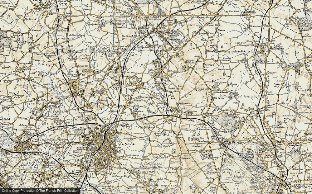 Old Map of Stubber's Green, 1902 in 1902