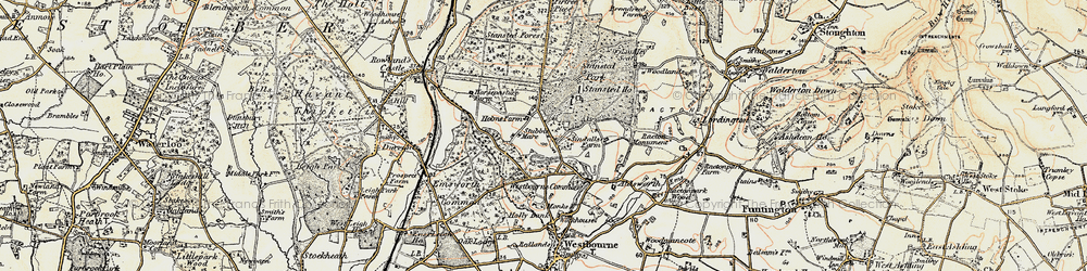 Old map of Stubbermere in 1897-1899