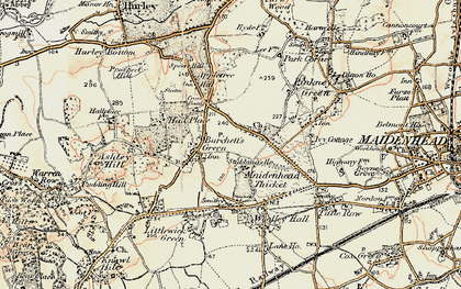 Old map of Stubbings in 1897-1909