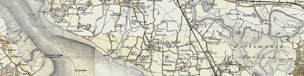 Old map of Stubbington in 1897-1899