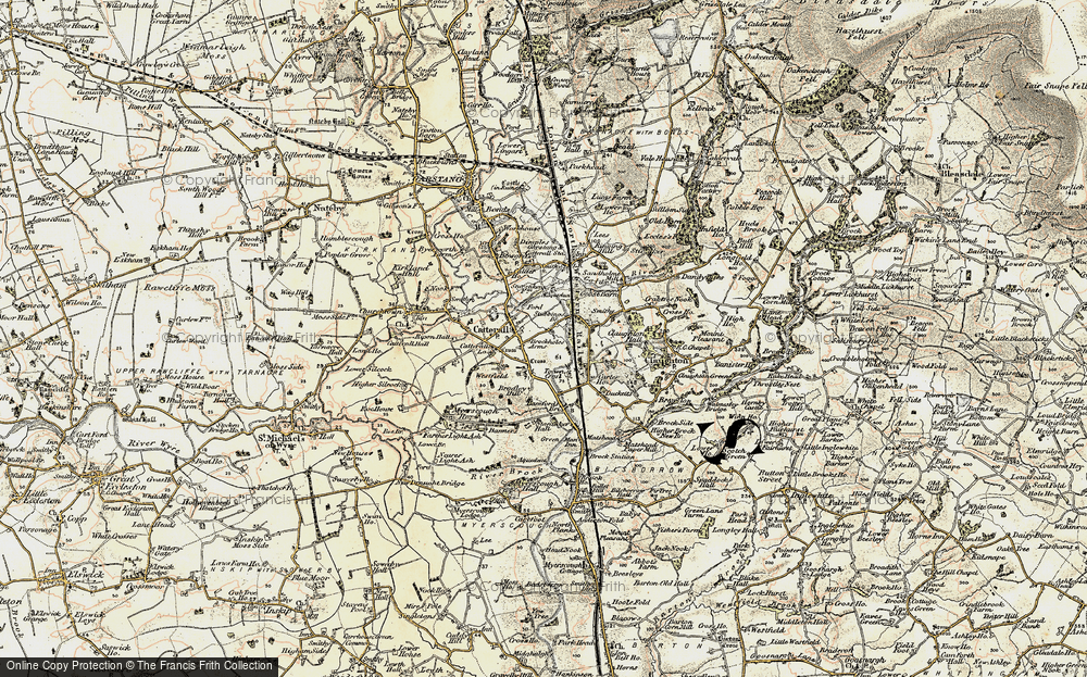 Old Map of Historic Map covering Bradley Hill in 1903-1904
