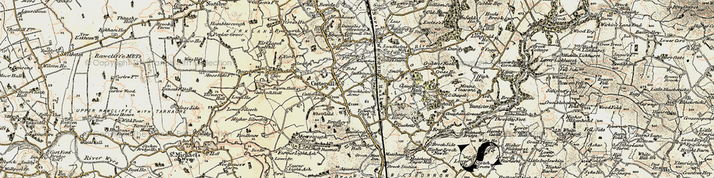 Old map of Bradley Hill in 1903-1904