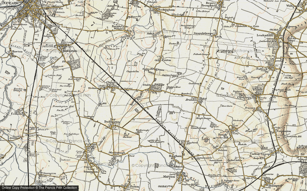 Old Map of Stubton, 1902-1903 in 1902-1903