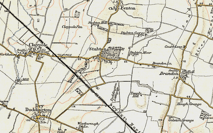 Old map of Stubton in 1902-1903