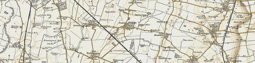 Old map of Stubton in 1902-1903