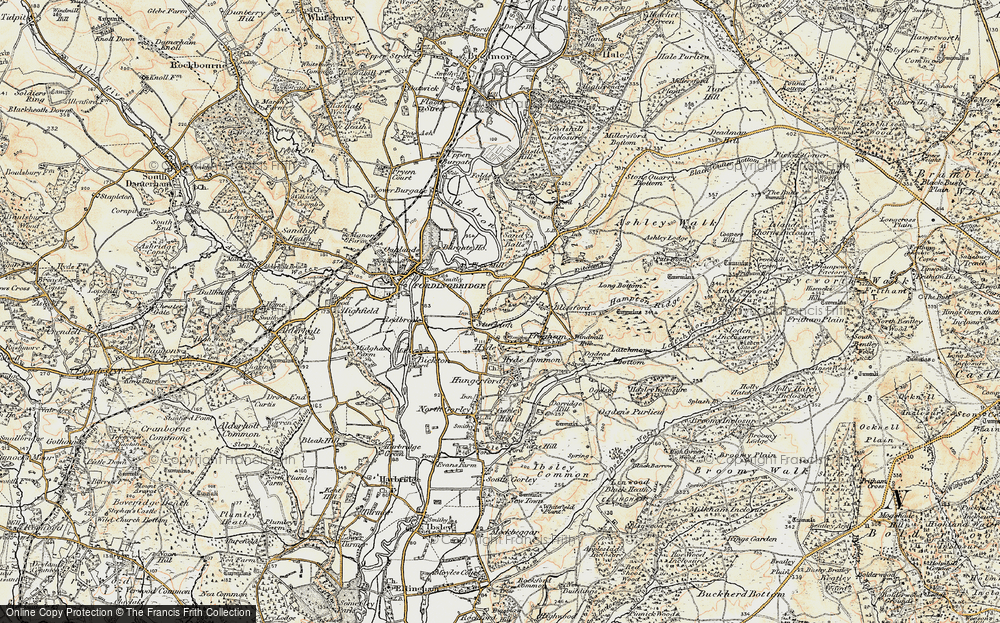 Old Map of Stuckton, 1897-1909 in 1897-1909