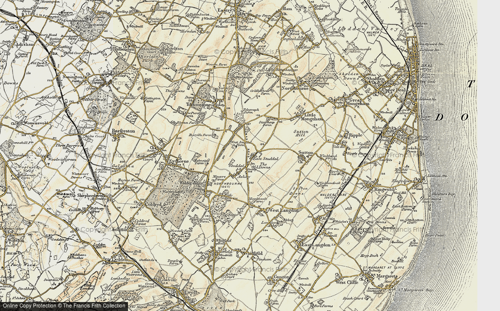 Old Map of Studdal, 1898-1899 in 1898-1899