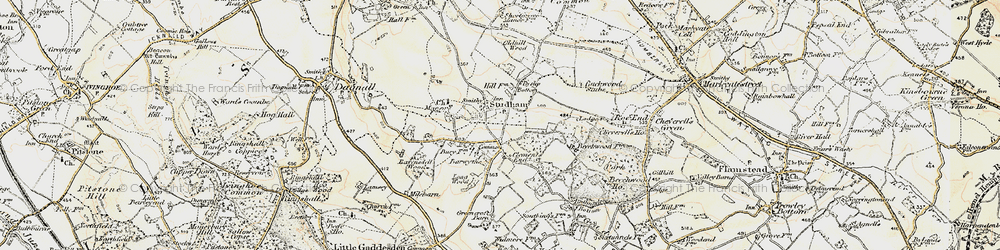 Old map of Studham in 1898-1899