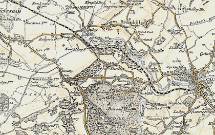 Old map of Studley in 1899