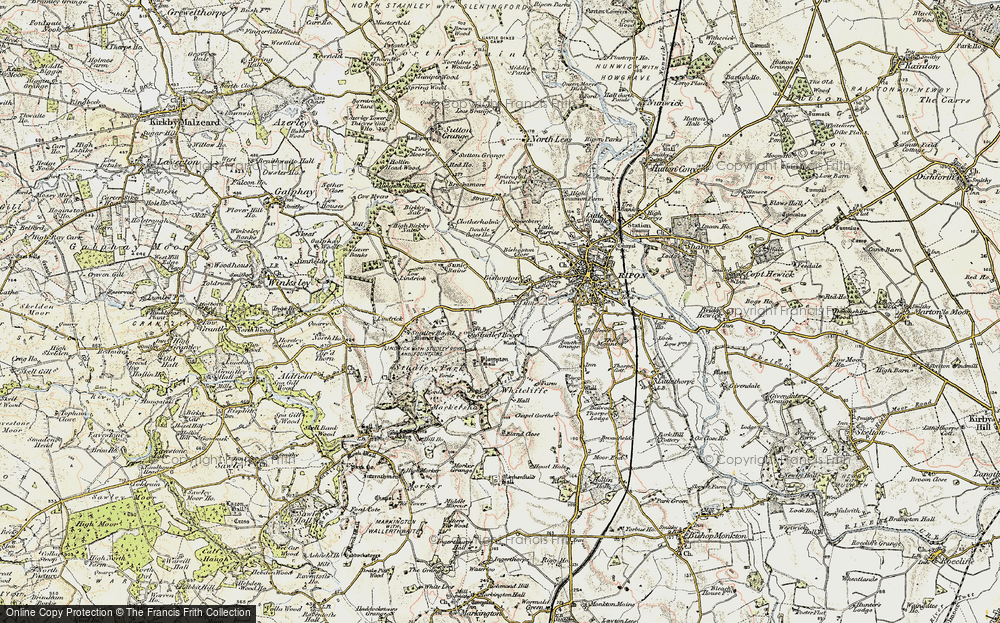 Old Map of Historic Map covering Aismunderby Village in 1903-1904