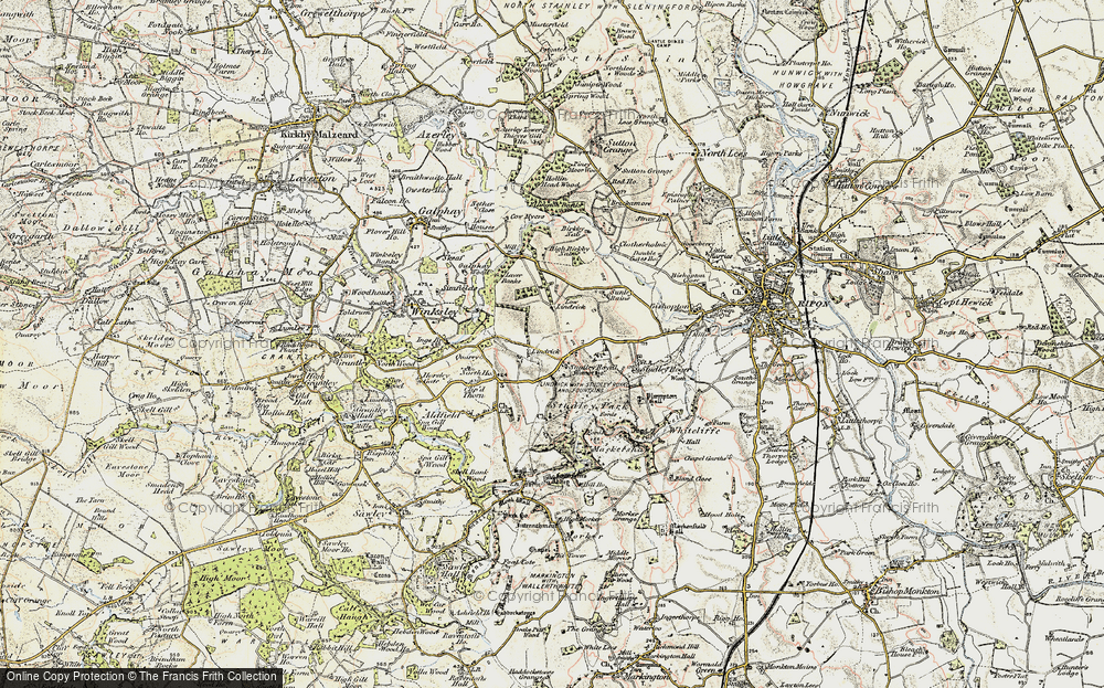 Old Map of Studley Royal, 1903-1904 in 1903-1904