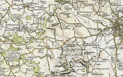 Old map of Studley Royal in 1903-1904