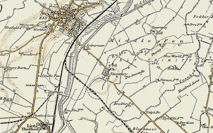 Old map of Stuntney in 1901