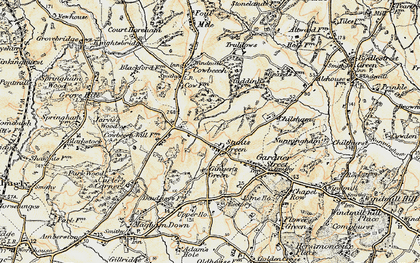Old map of Stunts Green in 1898