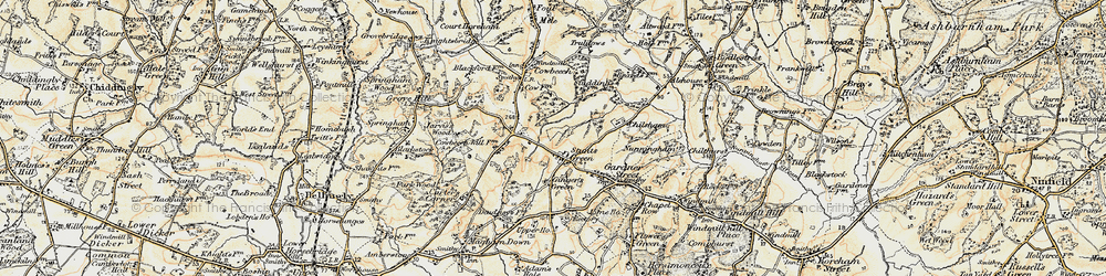 Old map of Stunts Green in 1898