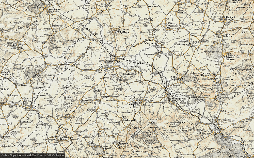 Old Map of Sturminster Common, 1897-1909 in 1897-1909