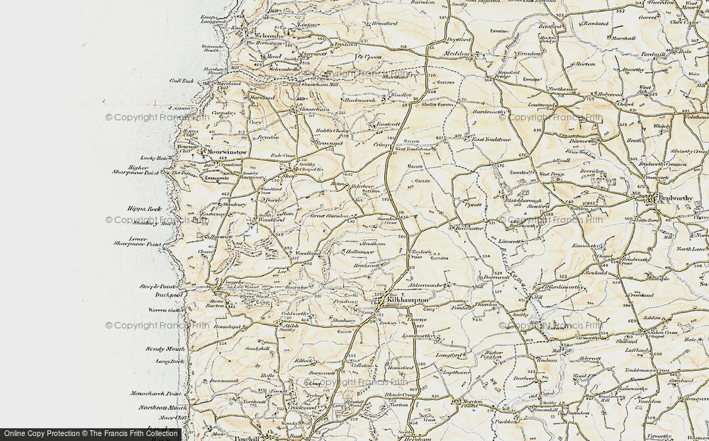 Old Map of Stursdon, 1900 in 1900