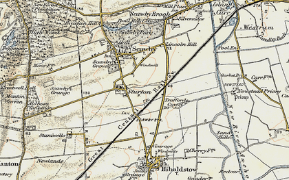 Old map of Sturton in 1903-1908