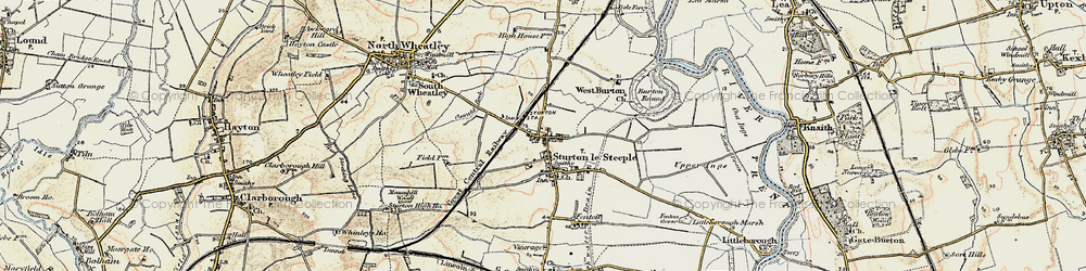 Old map of Sturton le Steeple in 1902-1903