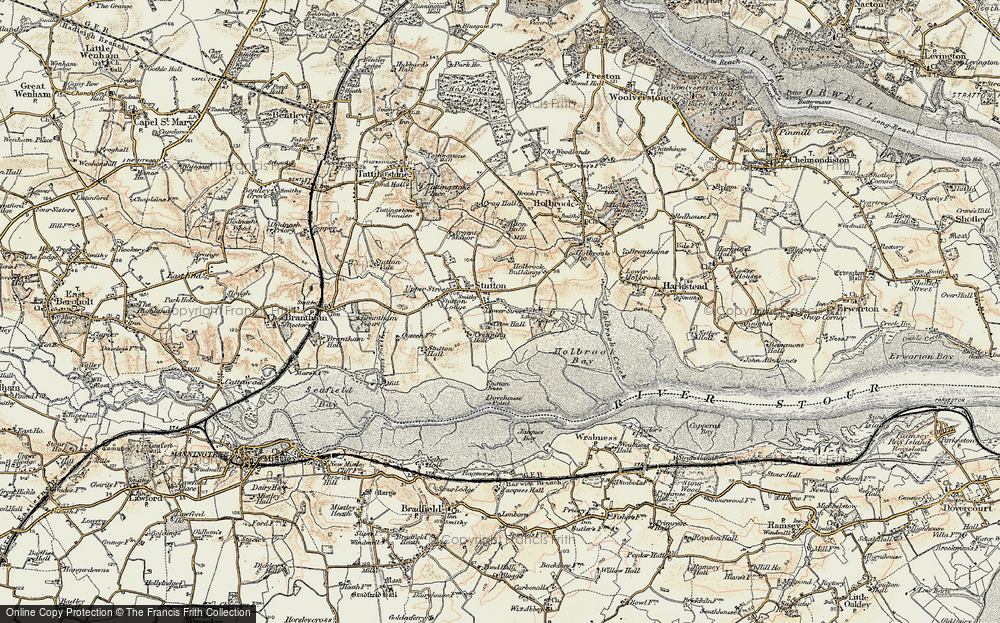 Old Map of Stutton, 1898-1901 in 1898-1901