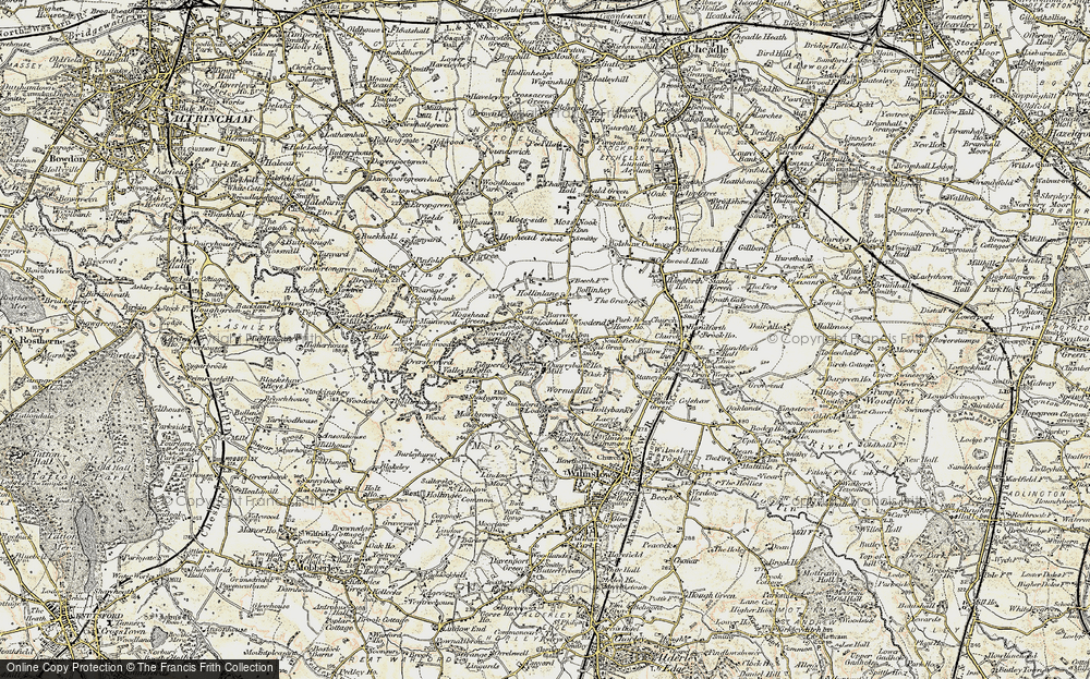Old Map of Styal, 1902-1903 in 1902-1903