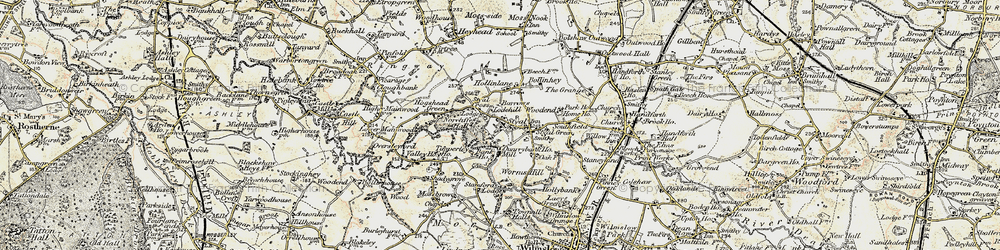 Old map of Styal in 1902-1903