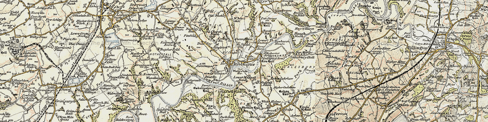 Old map of Stydd in 1903-1904