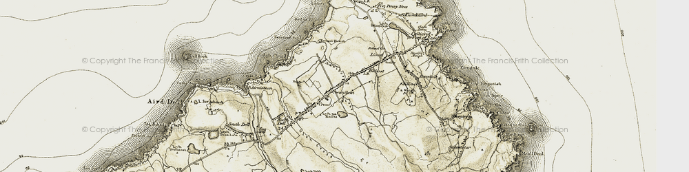 Old map of Abhainn Shuainebòist in 1911