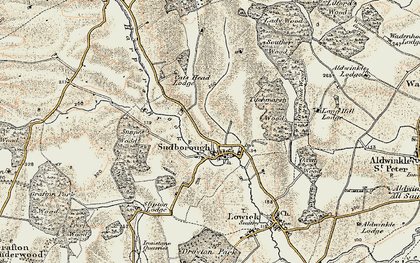 Old map of Lilford Wood in 1901-1902