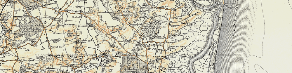 Old map of Sudbourne in 1898-1901