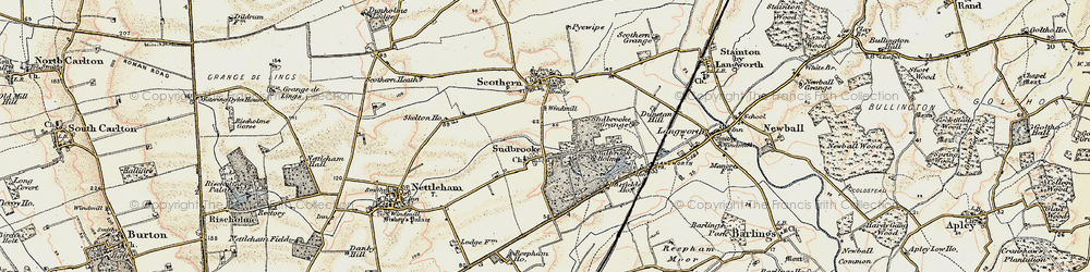 Old map of Barfield Ho in 1902-1903