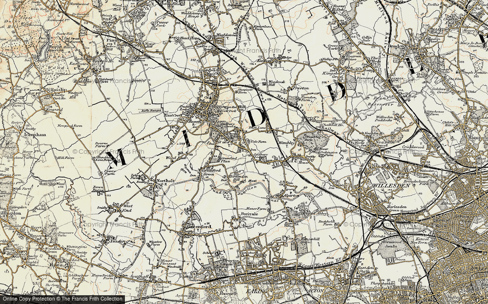 Old Map of Sudbury, 1897-1909 in 1897-1909