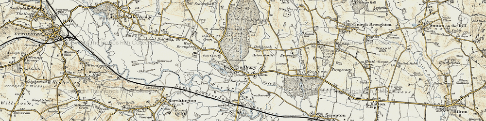 Old map of Aston Heath in 1902