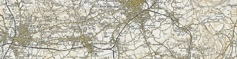 Old map of Sudden in 1903