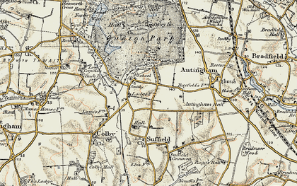 Old map of Suffield in 1901-1902