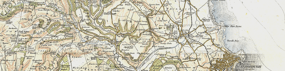 Old map of Suffield in 1903-1904