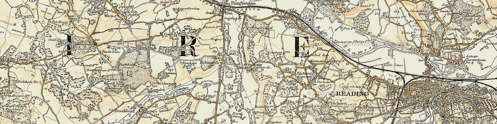 Old map of Sulham in 1897-1900