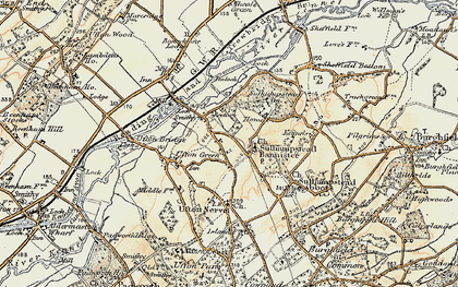 Old map of Sulhampstead Bannister Upper End in 1897-1900
