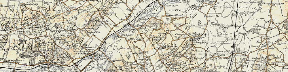 Old map of Sulhampstead Bannister Upper End in 1897-1900