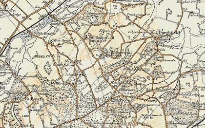 Old map of Sulhamstead Abbots in 1897-1900