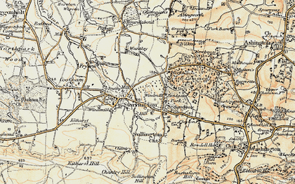 Old map of Sullington Warren in 1898
