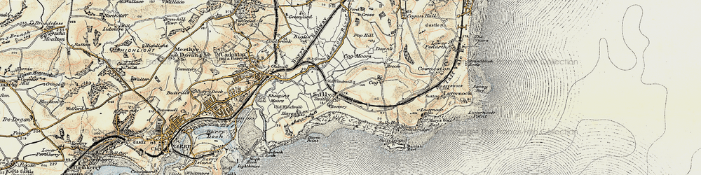 Old map of Sully in 1899-1900